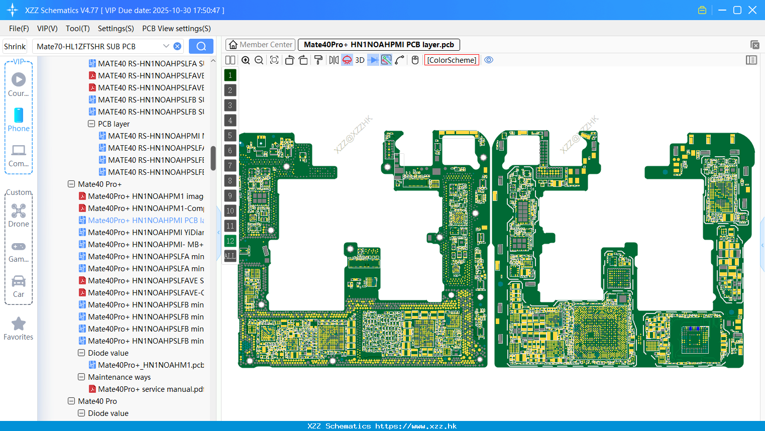 Huawei Mate40Pro+ HN1NOAHPMI PCB Layer